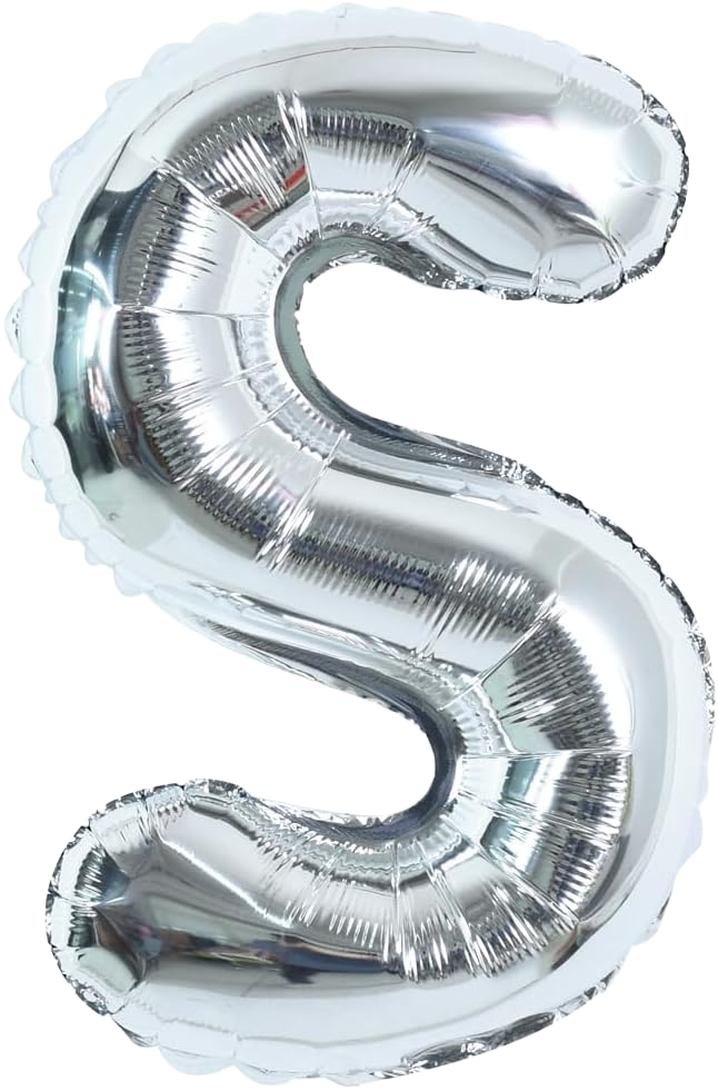 40" Jumbo 'S' Silver Alphabet Foil Balloon image 0