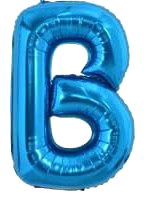 16" Blue Letter 'B' Foil Balloon image 0