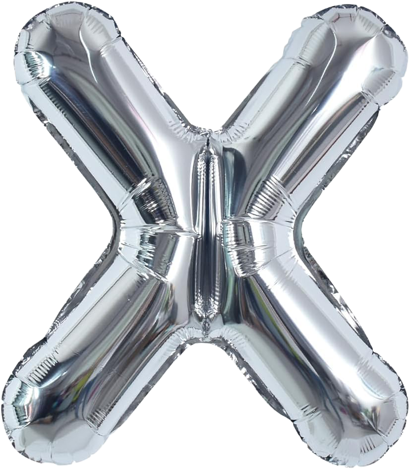 40" Jumbo 'X' Silver Alphabet Foil Balloon image 0