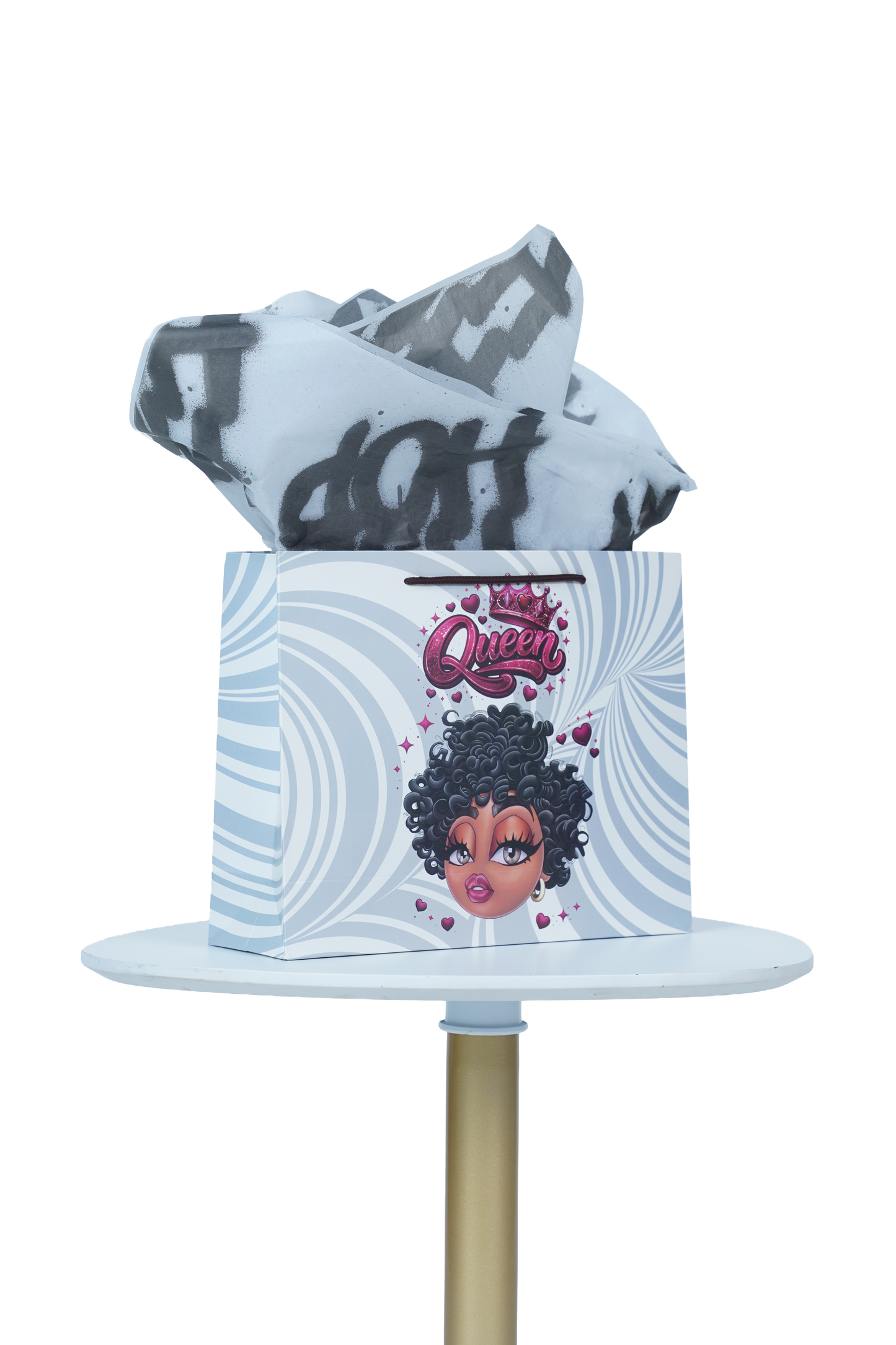 Caricature Gift Bag w/Colored Handles image 1