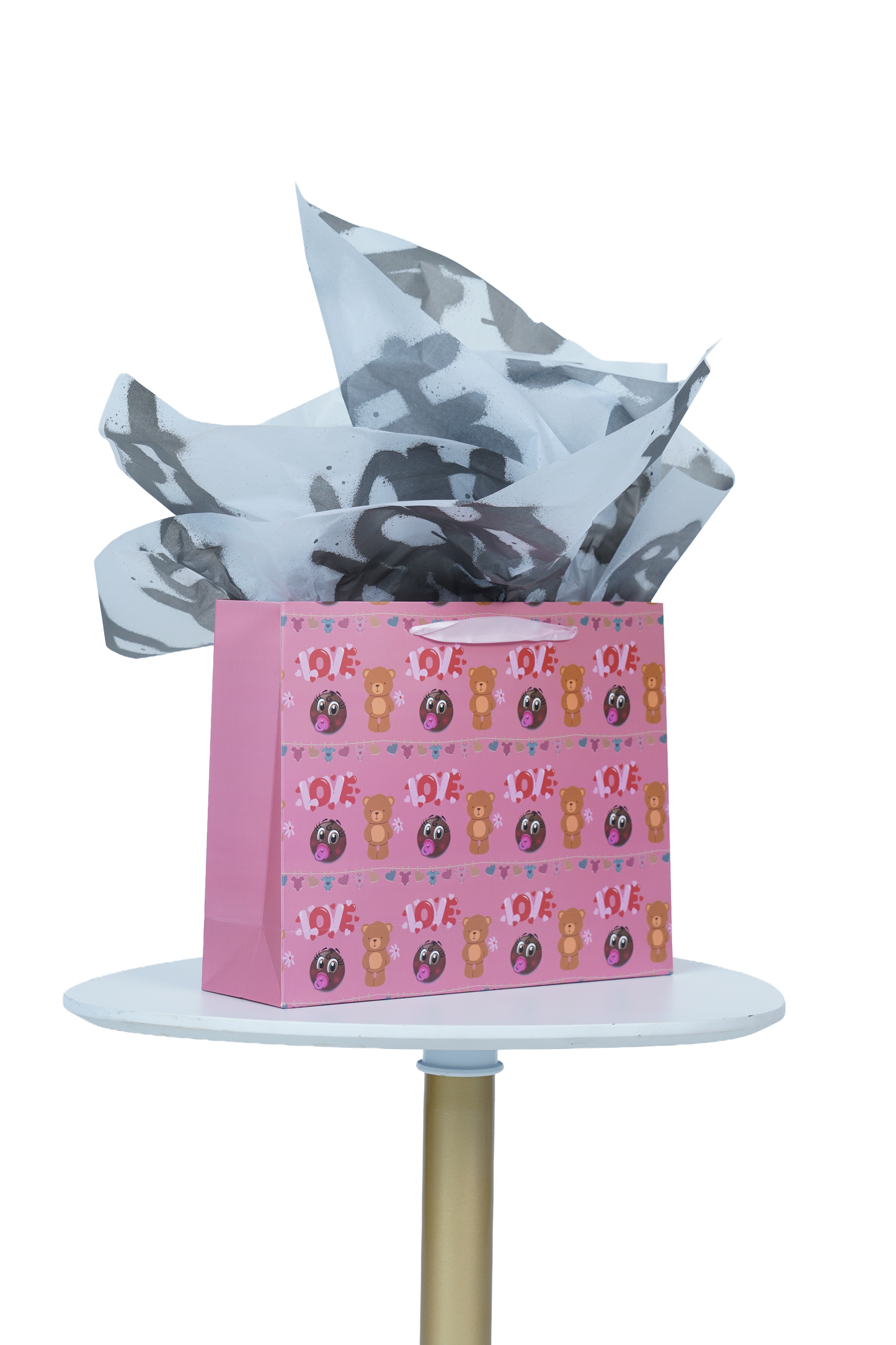 Caricature Gift Bag w/Colored Handles image 1