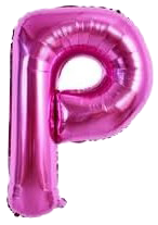 16" Pink Letter 'P' Foil Balloon image 0