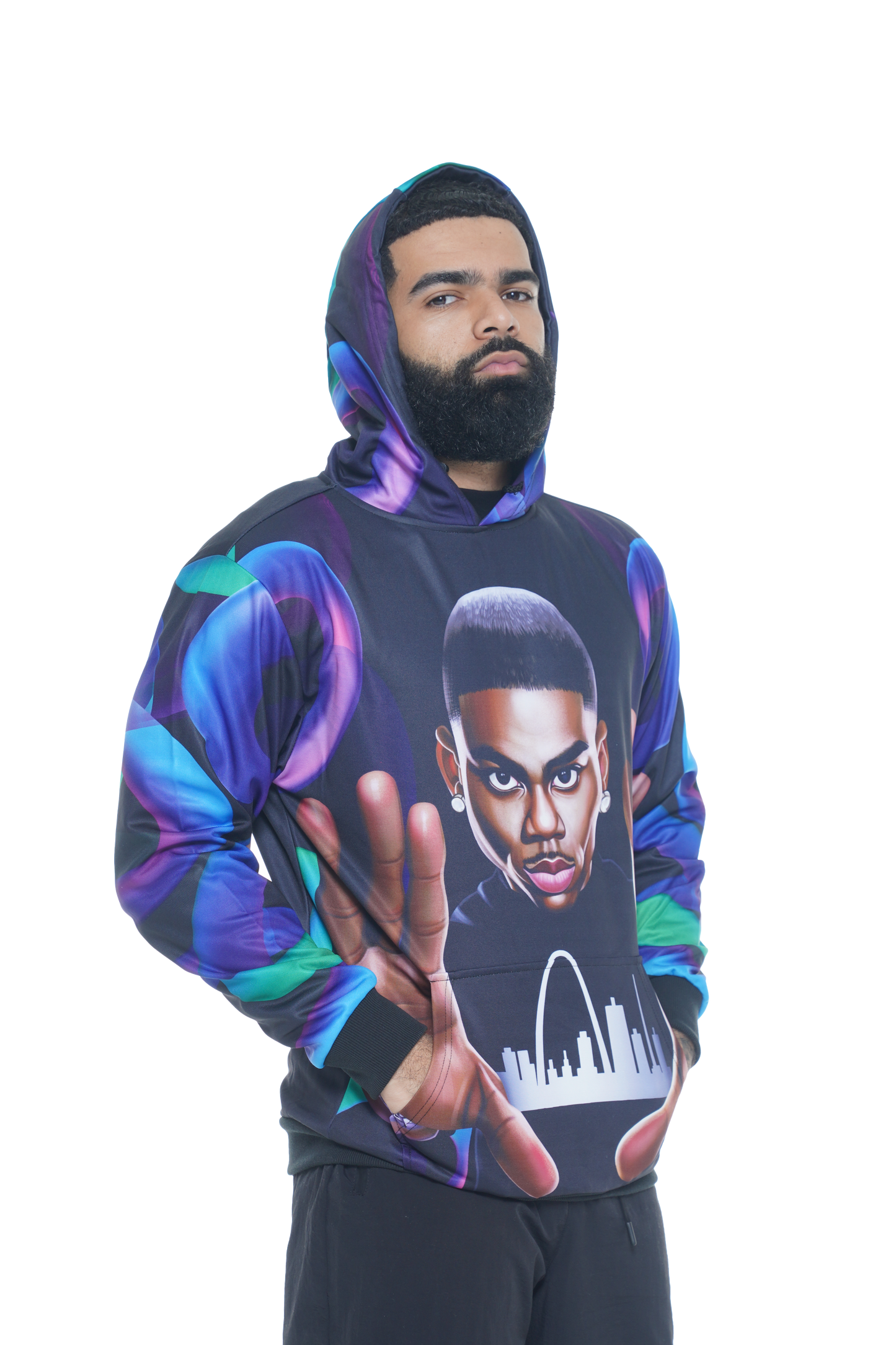 Unisex Hip Hop Caricature Hoodie (HH014) image 2