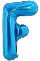 16" Blue Letter 'F' Foil Balloon image 0