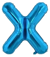 16" Blue Letter 'X' Foil Balloon image 0