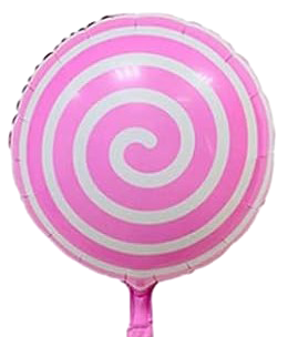 18" Pink Lollipop Foil Shaped Balloon image 0