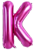 16" Pink Letter 'K' Foil Balloon image 0