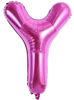 16" Pink Letter 'Y' Foil Balloon image 0
