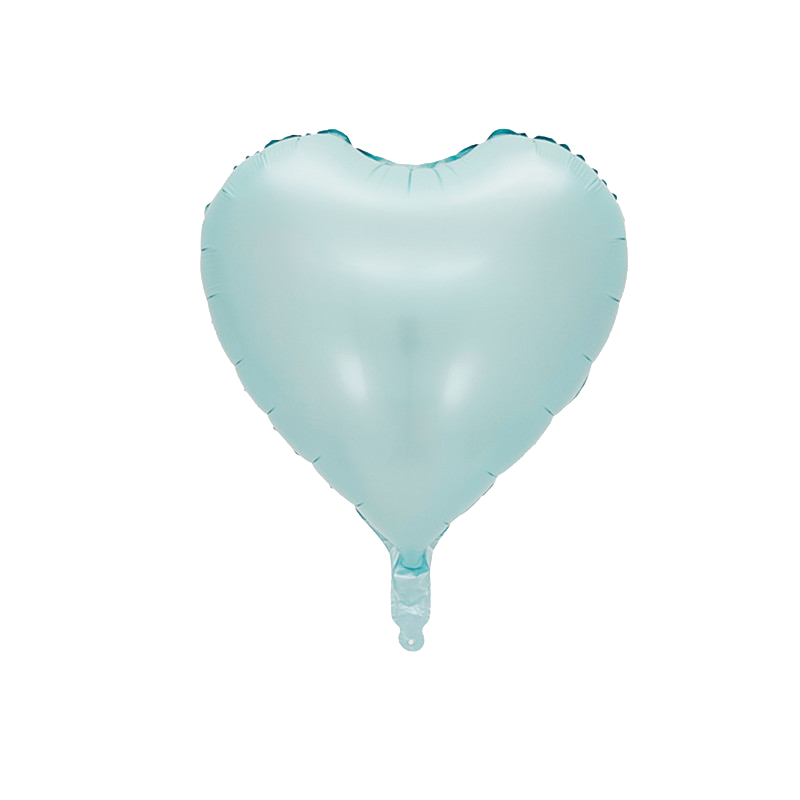 18" Baby Blue Heart Shaped Foil Balloon image 0