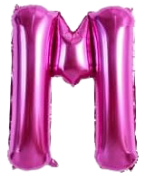 16" Pink Letter 'M' Foil Balloon image 0