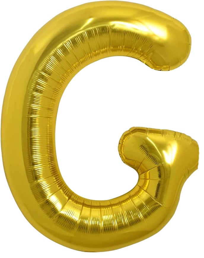 40" Jumbo 'G' Gold Alphabet Foil Balloon image 0