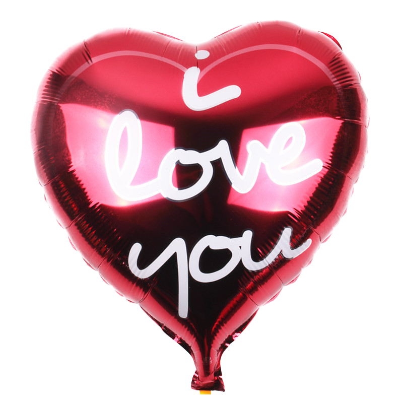 18" Red w/White Graffiti Letters 'I Love You' Balloon image 0