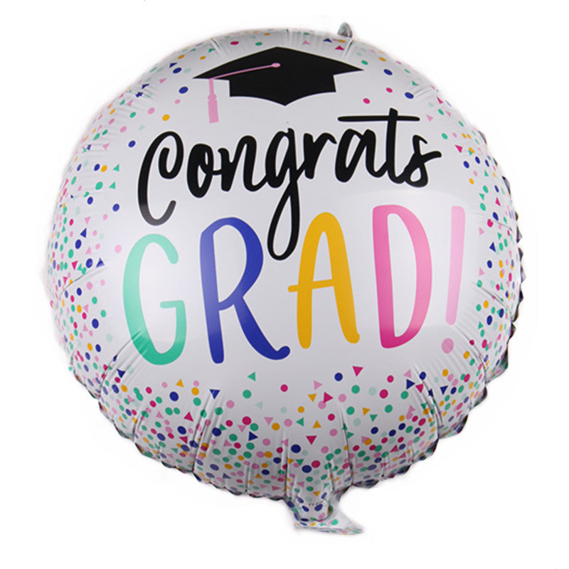 18" White 'Congrats Grad' Graduation Balloon
