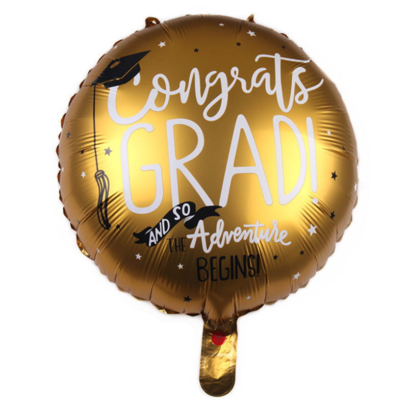 18" Gold 'Congrats Grad' Graduation Balloon