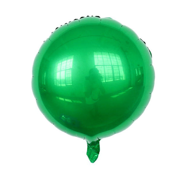 18" Green Round Foil Balloons