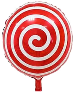 18" Red Lollipop Shaped Foil Balloon image 0