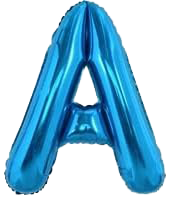 16" Blue Letter 'A' Foil Balloon image 0
