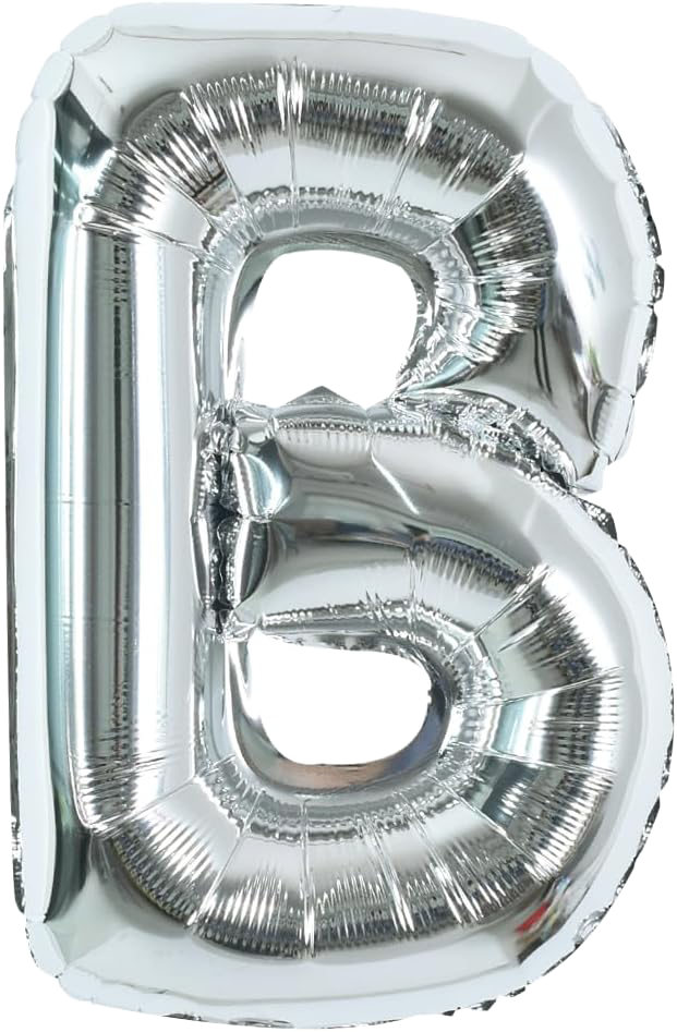 40" Jumbo 'B' Silver Alphabet Foil Balloon image 0