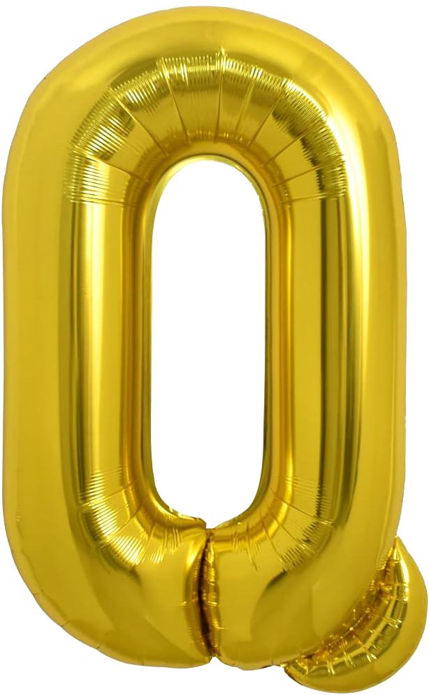 40" Jumbo 'Q' Gold Alphabet Foil Balloon image 0