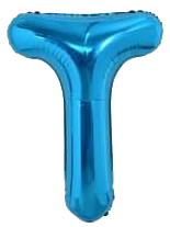 16" Blue Letter 'T' Foil Balloon image 0