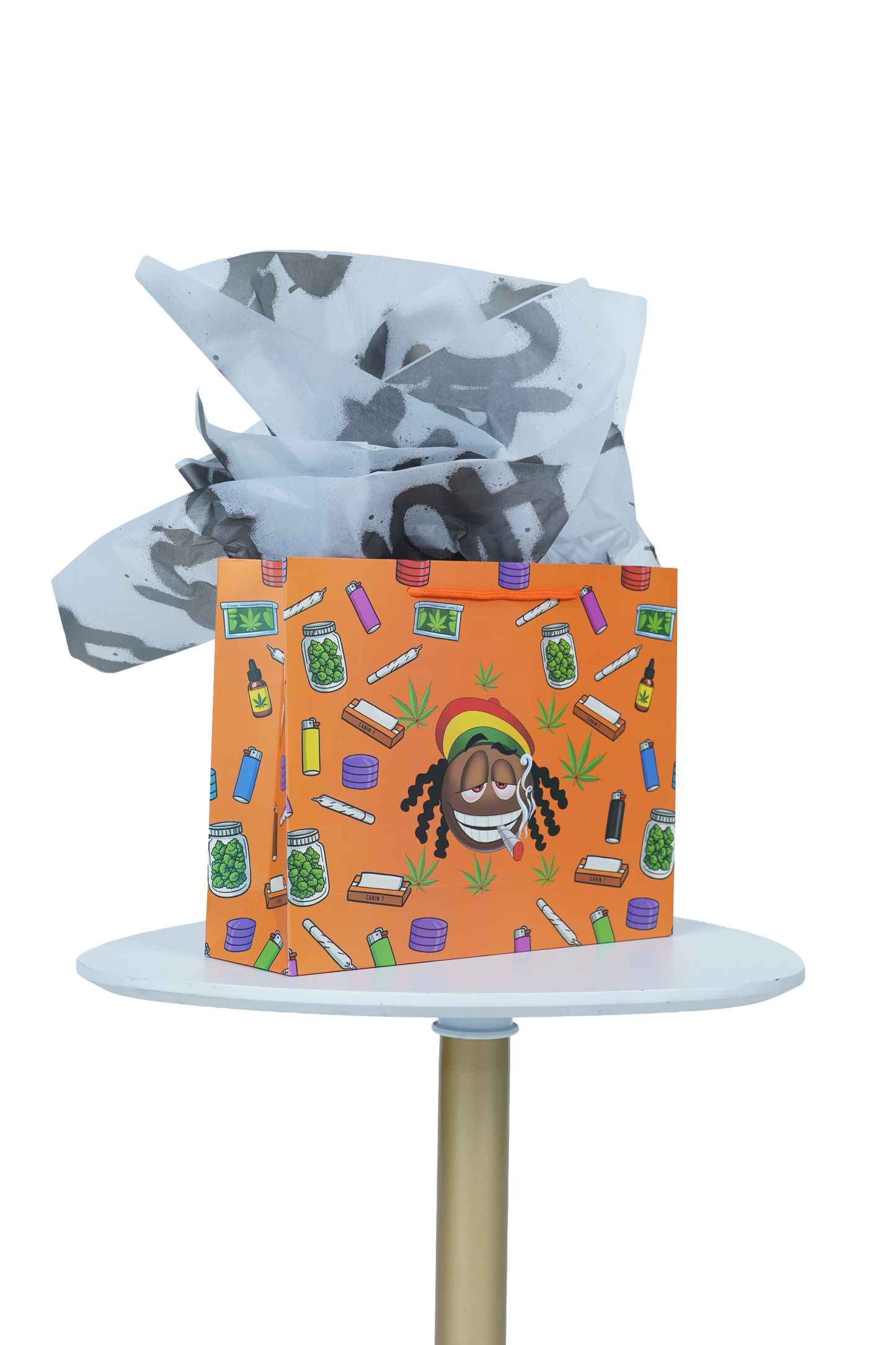 Caricature Gift Bag w/Colored Handles image 1