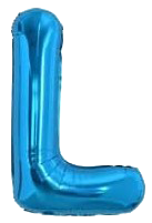 16" Blue Letter 'L' Foil Balloon image 0