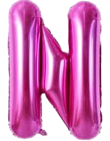 16" Pink Letter 'N' Foil Balloon image 0