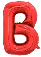 16" Red Letter 'B' Foil Balloon image 0