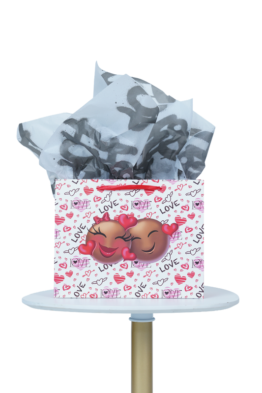 Caricature Gift Bag w/Colored Handles image 0