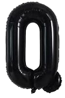 16" Black Letter 'Q' Foil Balloon image 0