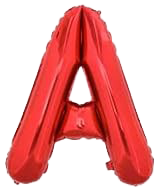 16" Red Letter 'A' Foil Balloon image 0
