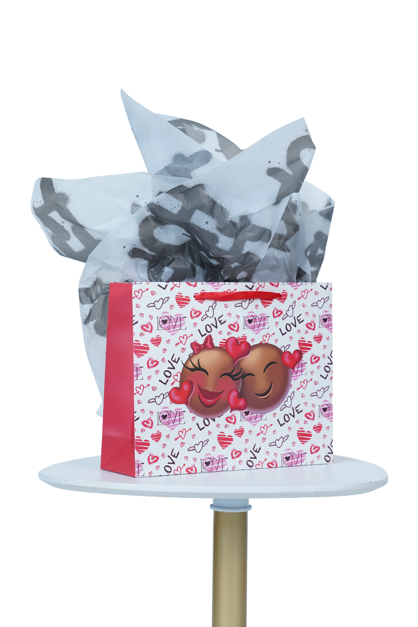 Caricature Gift Bag w/Colored Handles image 1