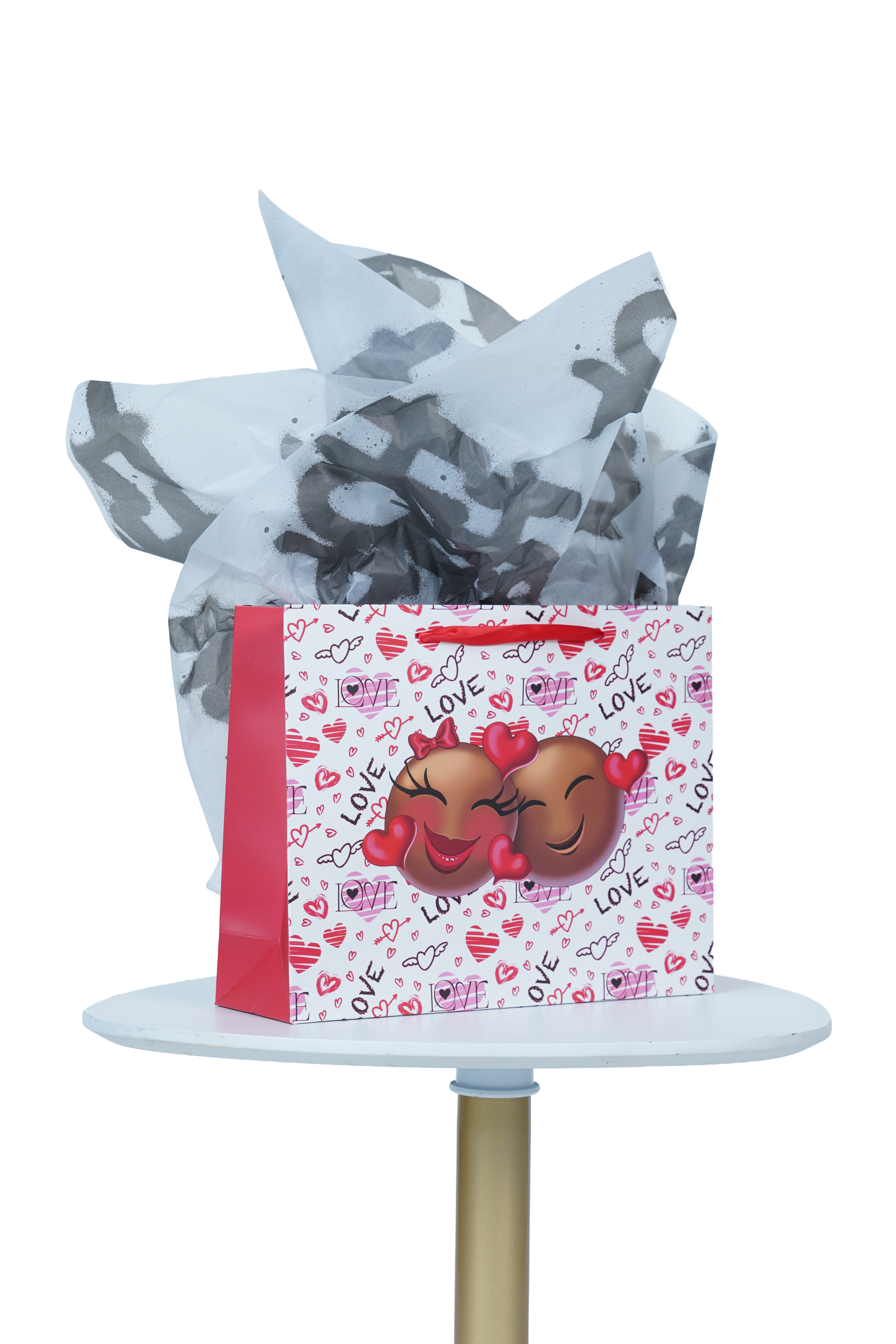 Caricature Gift Bag w/Colored Handles image 1