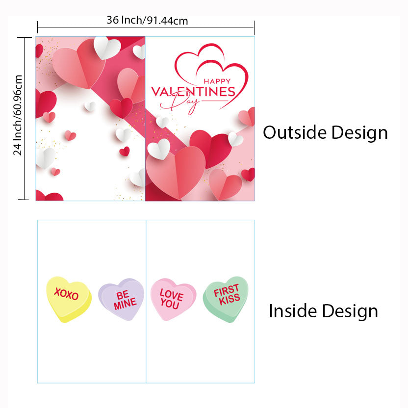 HAPPY VALENTINES DAY 24x36" JUMBO CARD image 1