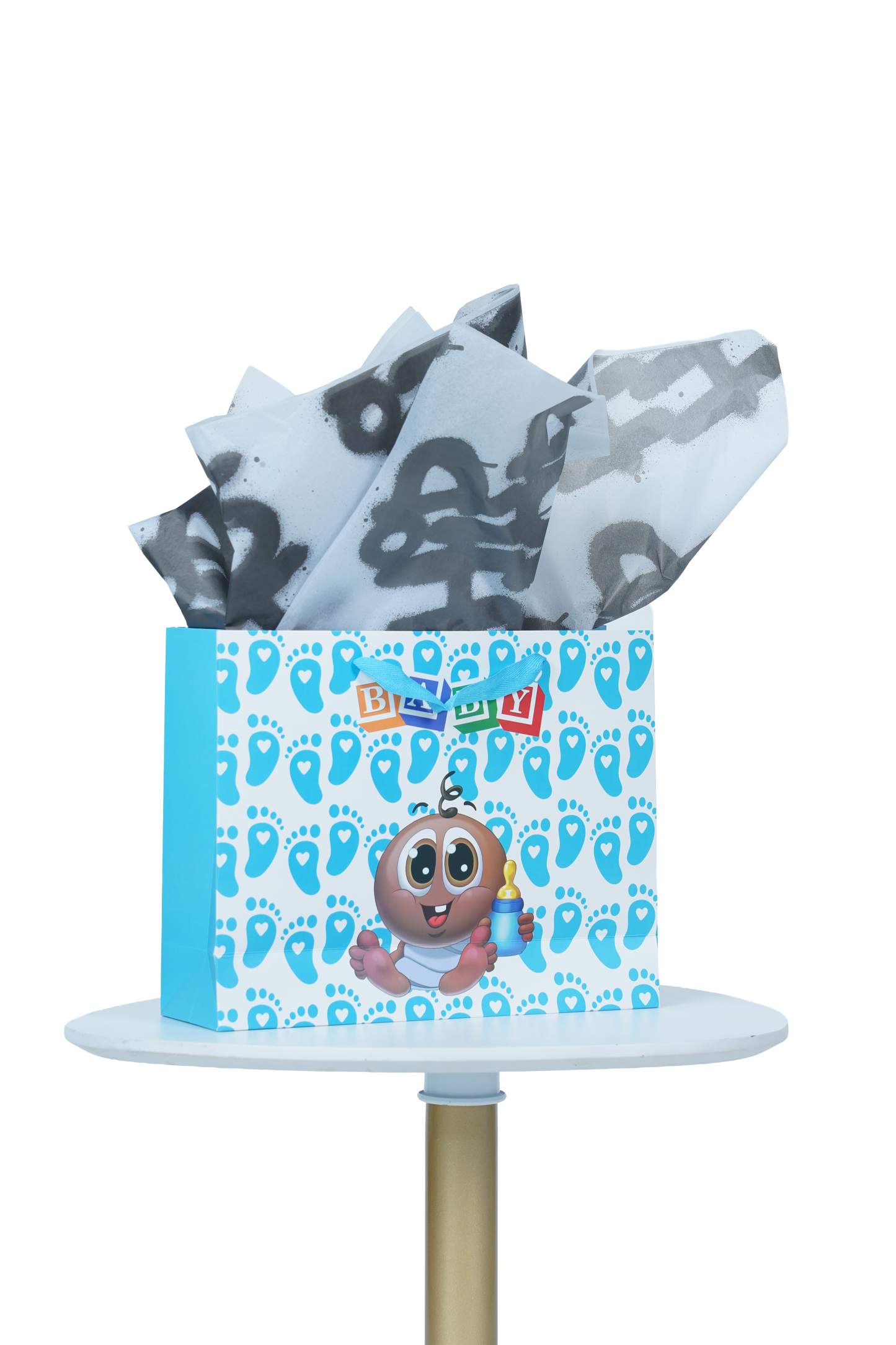 Caricature Gift Bag w/Colored Handles image 1