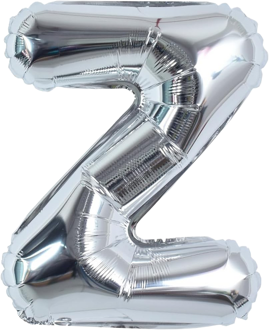 40" Jumbo 'Z' Silver Alphabet Foil Balloon image 0