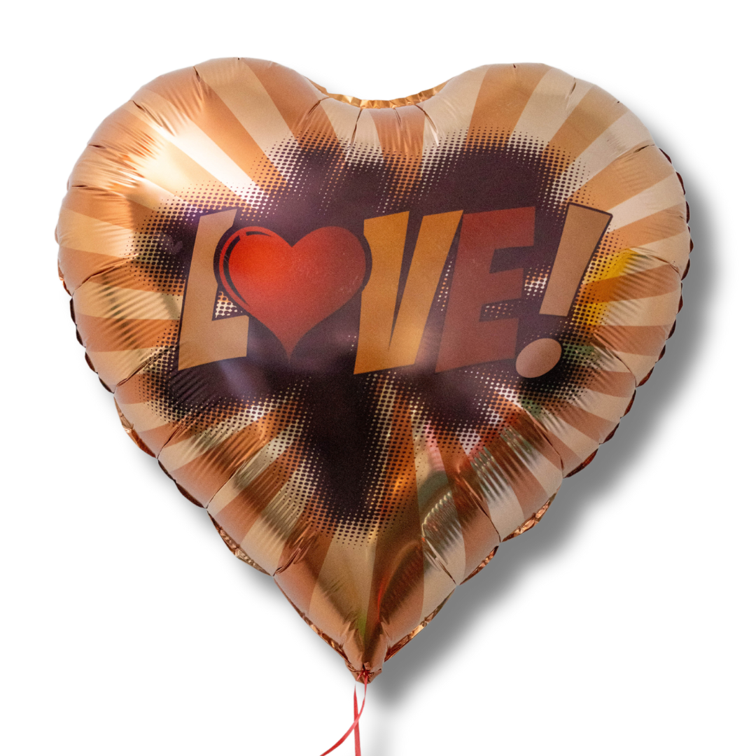 24" Melanin Moji Love Heart Balloon image 0