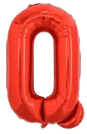 16" Red Letter 'Q' Foil Balloon image 0