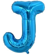16" Blue Letter 'J' Foil Balloon image 0