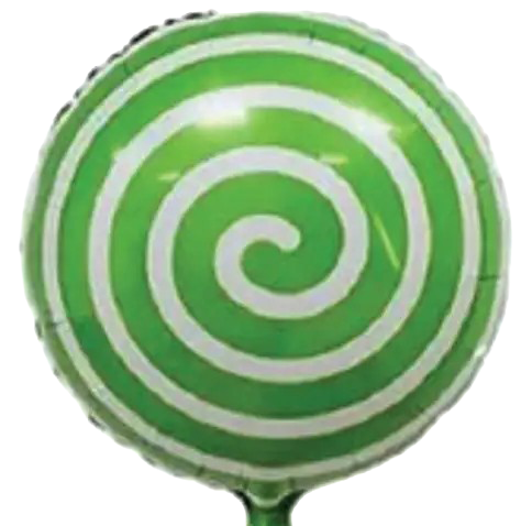 18" Green Lollipop Shaped Foil Balloon image 0