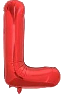 16" Red Letter 'L' Foil Balloon image 0