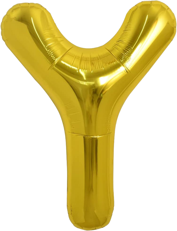 40" Jumbo 'Y' Gold Alphabet Foil Balloon image 0