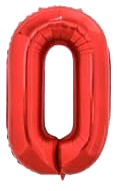 16" Red Letter 'O' Foil Balloon image 0