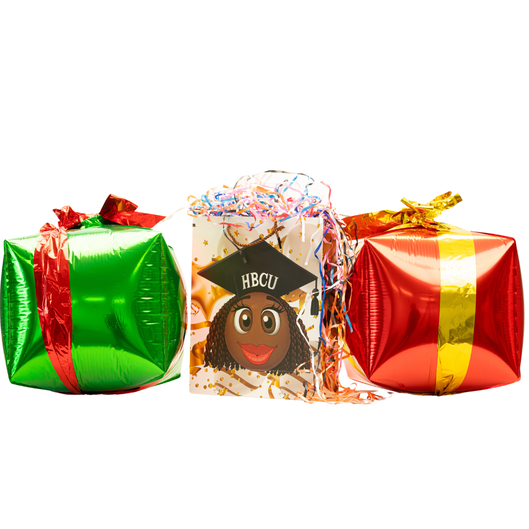 Gift Bag Durable & Colorful with Handle - HBCU Female Grad with Hat image 0