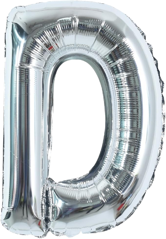 40" Jumbo 'D' Silver Alphabet Foil Balloon image 0