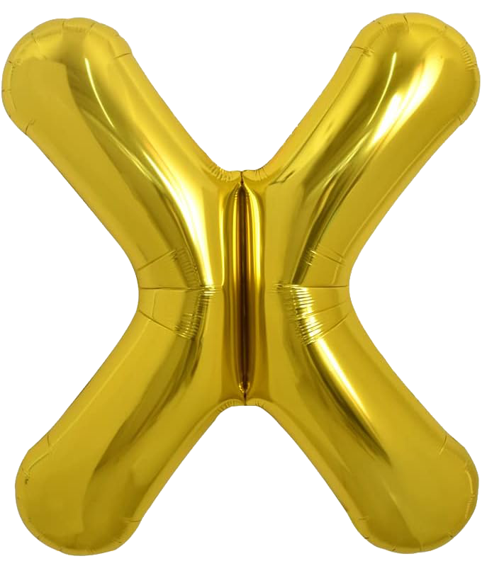 40" Jumbo 'X' Gold Alphabet Foil Balloon image 0