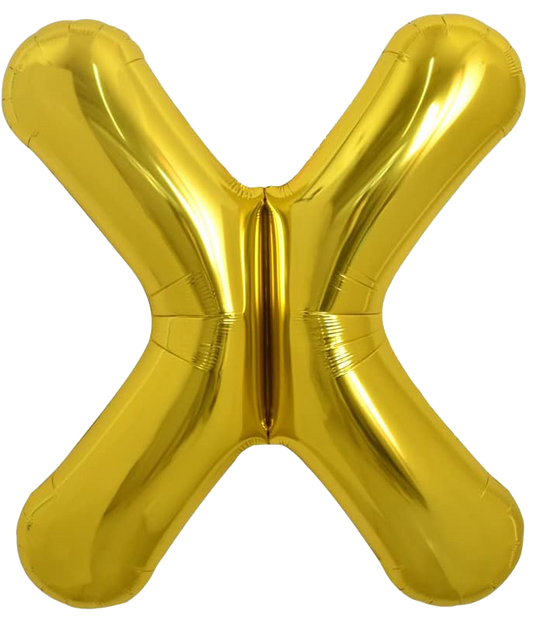 40" Jumbo 'X' Gold Alphabet Foil Balloon image 0
