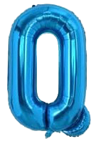 16" Blue Letter 'Q' Foil Balloon image 0