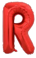 16" Red Letter 'R' Foil Balloon image 0