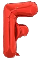 16" Red Letter 'F' Foil Balloon image 0